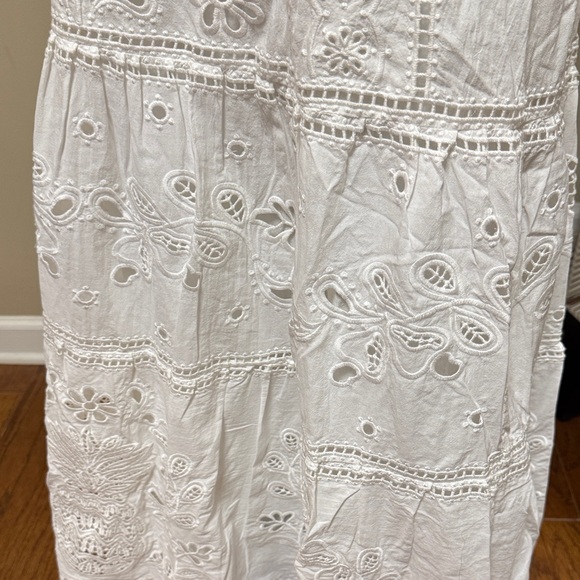 FARM Rio Richelieu Broderie Anglaise Midi Sundress Size L pre-owned. - Picture 10 of 13